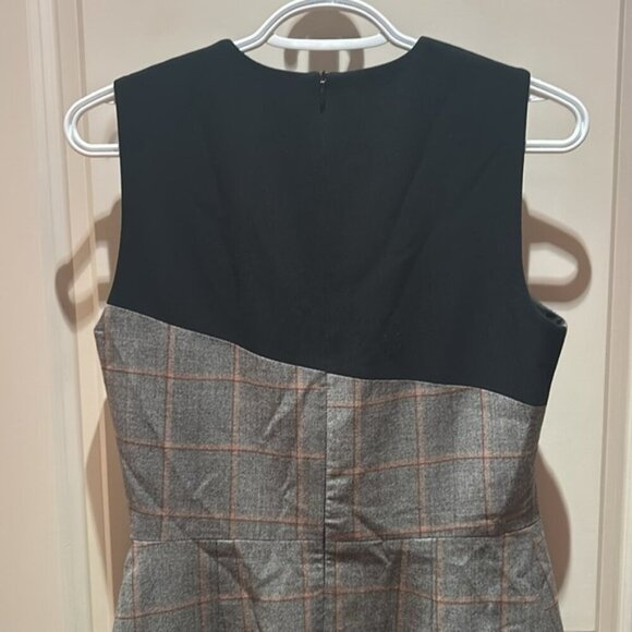 JUDITH & Charles wool blend sleeveless Color block sheath dress 6 made in Canada - Picture 9 of 11